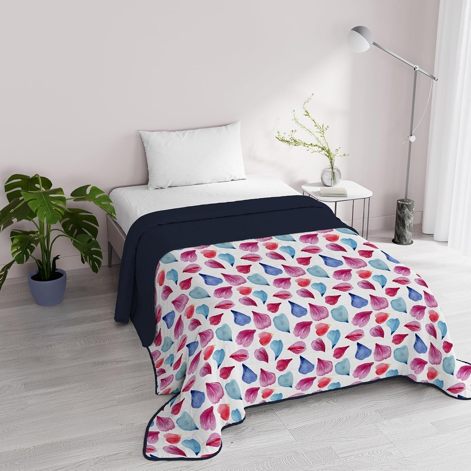 Fantasy Italiensk Sängkläder Mikrofiber Sommar 1,5 bäddar Murrine Quilts & Quilts Naty Shop Blomblad 1 Posto E Mezzo