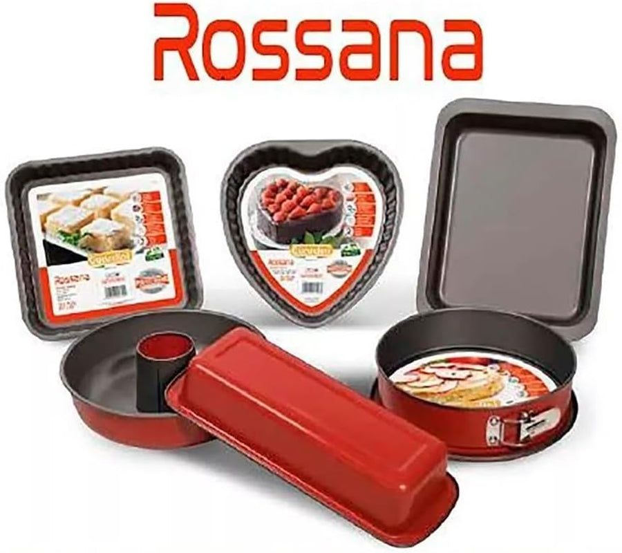 Rossana, Puddingform med kon 23 cm, non-stick beläggning, röd/grå färg, rostfritt stål Formar och bakplåtar Naty Shop