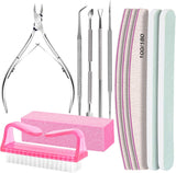 FANDAMEI Manikyr Set, Buffer Für Nägel, Nagelfeile 100/180, Nagelfeilen Für Gelnägel, Nagelhautschieber, Buffer Für Gelnägel, Feilen Für Gelnägel, Nagelzange, Nagelfeilen Set, Maniküre & Pedikyr Set