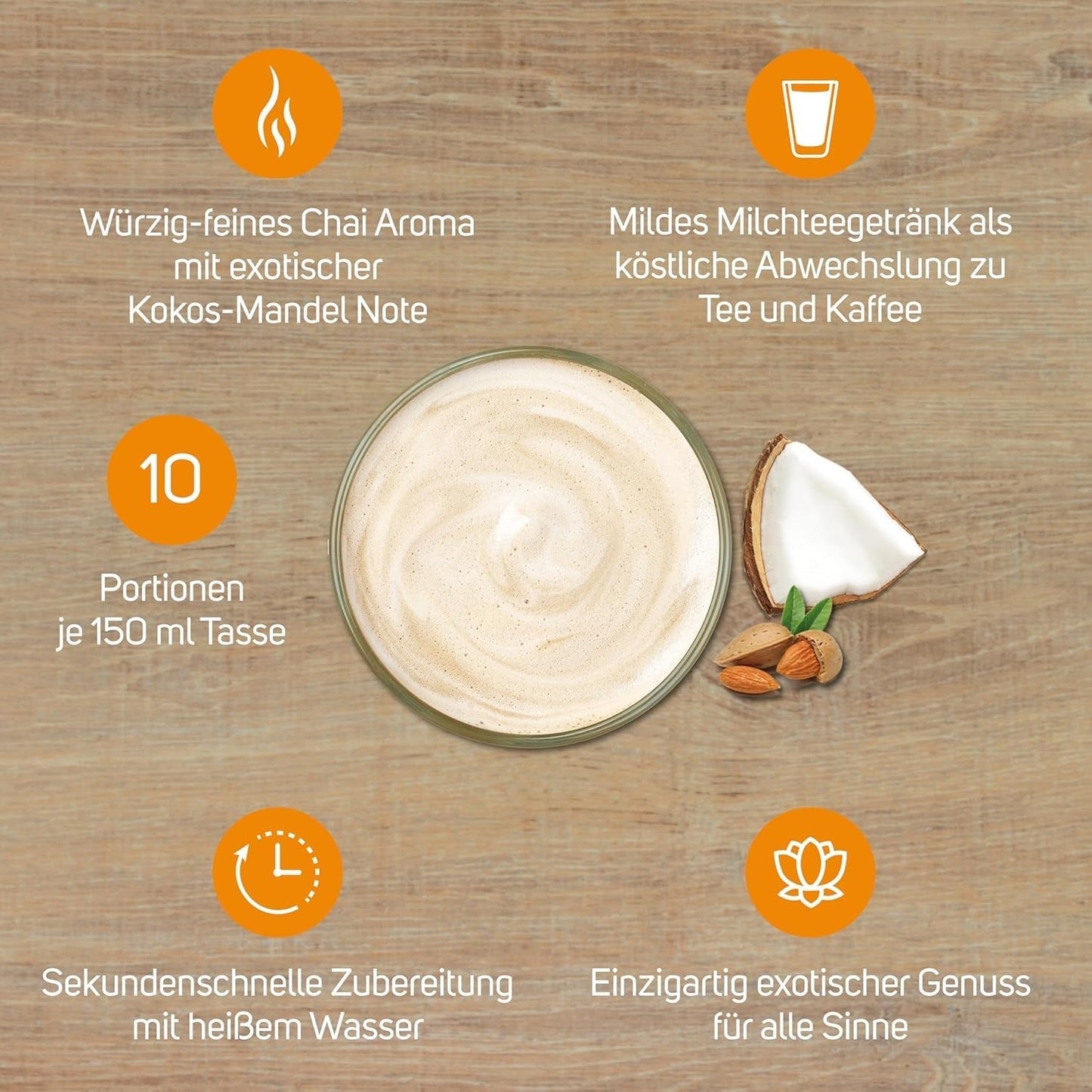 KRÜGER Chai Latte Exotic India typ kokos-mandel (1 x 0,25 kg)