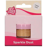 Funcakes Sparkle Dust Classic Gold: Livsmedelsklassat glitterdamm för tårtdekorering, Halal-certifierad