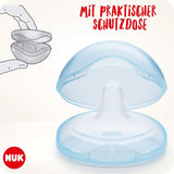 NUK nippelskydd | Amningsbröstskydd | Skyddar mot ömma bröstvårtor | Tunn silikon | Storlek S (16Mm) | 2 st Barnmat och amningstillbehör Naty Shop