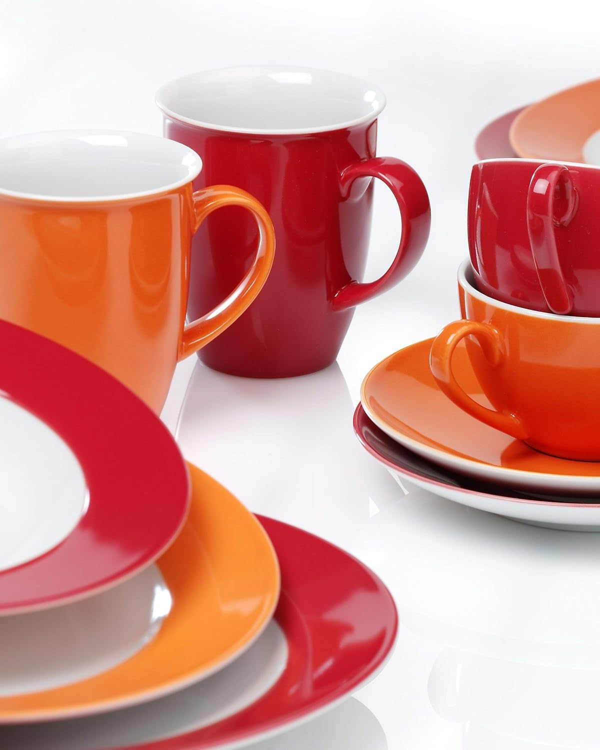 Ritzenhoff & Breker Doppio kaffeservering, 12 delar, porslin, röd
