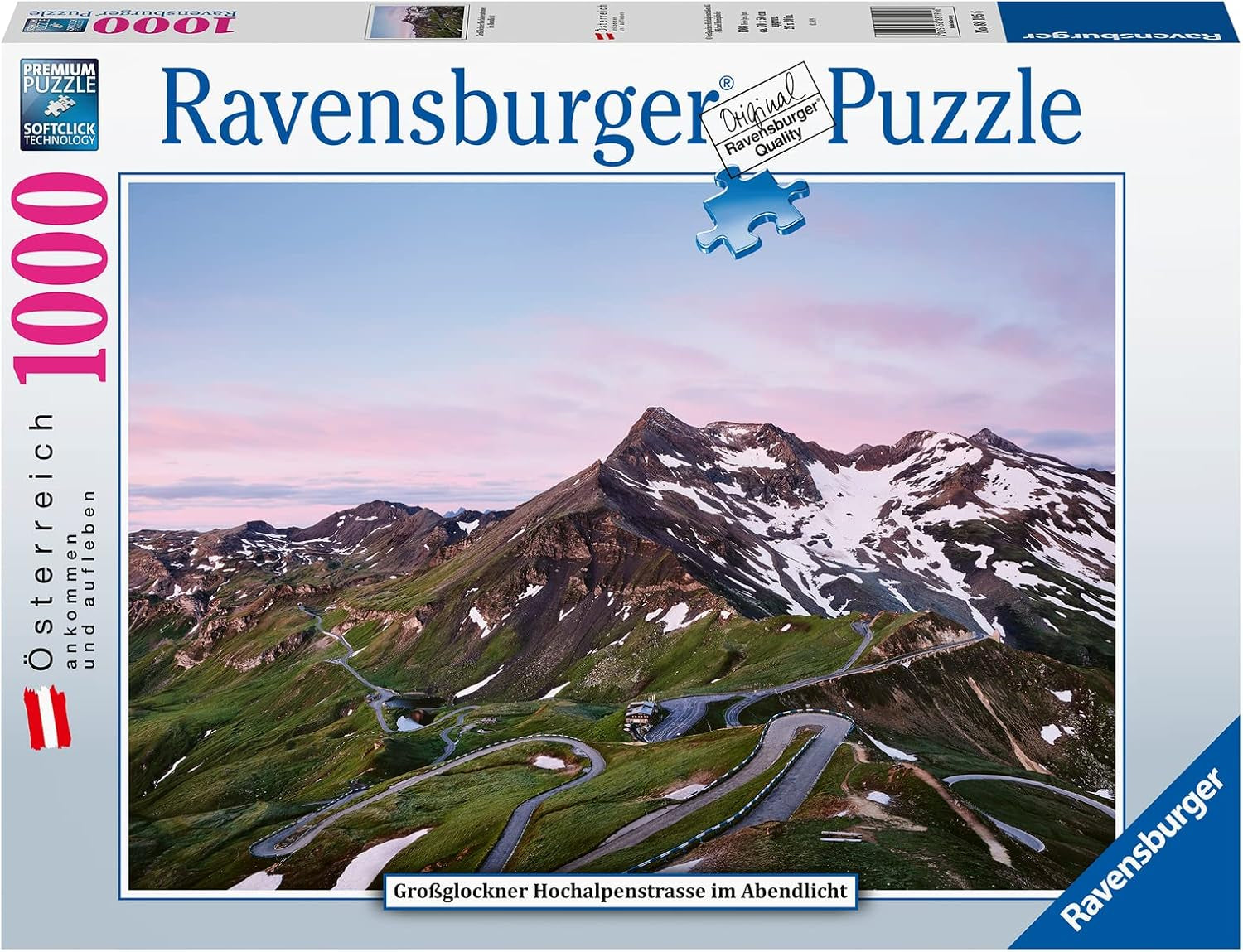 Ravensburger Puzzle 88195 88195-Großglockner Hochalpenstraße-1000 bitar pussel för vuxna och barn från 14 år Pussel Naty Shop Old Design