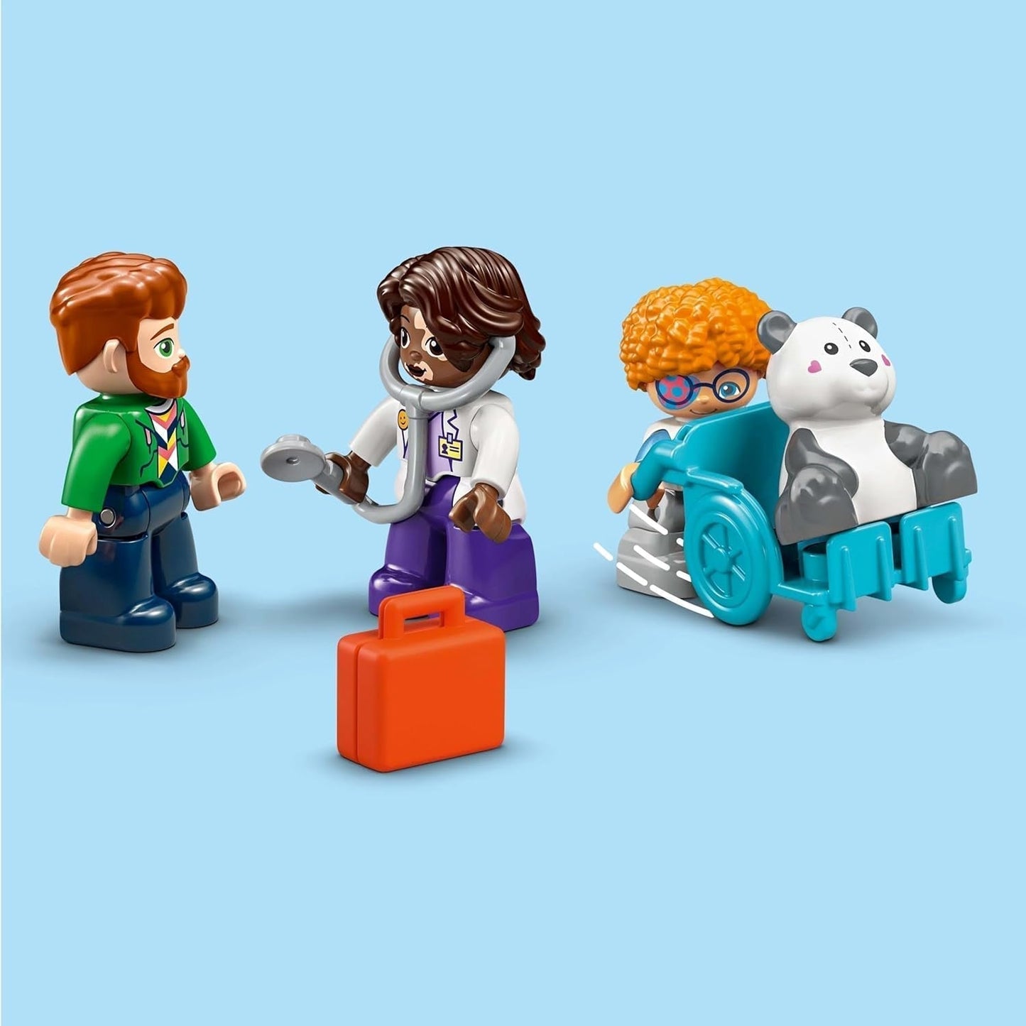 LEGO DUPLO Town Första besöket hos läkaren, Byggleksak, Leksats för att främja finmotorik, Present till småbarn 2 år, Pedagogisk leksak, Rollspel på sjukhus 10449 Byggset Besuche den LEGO-Store