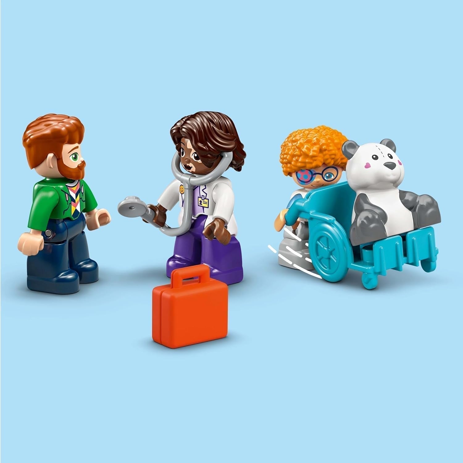 LEGO DUPLO Town Första besöket hos läkaren, Byggleksak, Leksats för att främja finmotorik, Present till småbarn 2 år, Pedagogisk leksak, Rollspel på sjukhus 10449 Byggset Besuche den LEGO-Store