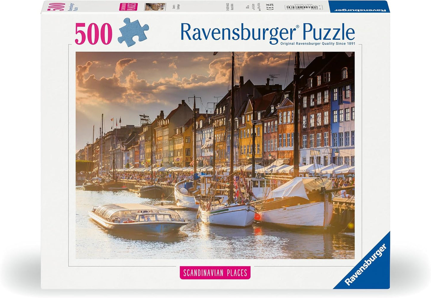 Ravensburger Puzzle 12000846, Skandinaviska platser - Solnedgång i Köpenhamn - 500 bitars pussel för vuxna och barn över 12 år Puzzle Naty Shop