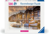 Ravensburger Puzzle 12000846, Skandinaviska platser - Solnedgång i Köpenhamn - 500 bitars pussel för vuxna och barn över 12 år Puzzle Naty Shop