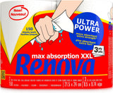 Köksrullar Renova Renova Ultrapower | 24 XXL-rullar = 60 standardrullar | 3 ultraabsorberande och maximalt motståndsskikt | Fsc-certifierat papper