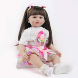 ZIYIUI 24 tums Reborn Baby Dolls, naturtrogna mjuka kroppsdockor, 60 cm handgjorda Reborn Baby Dolls, julklappar