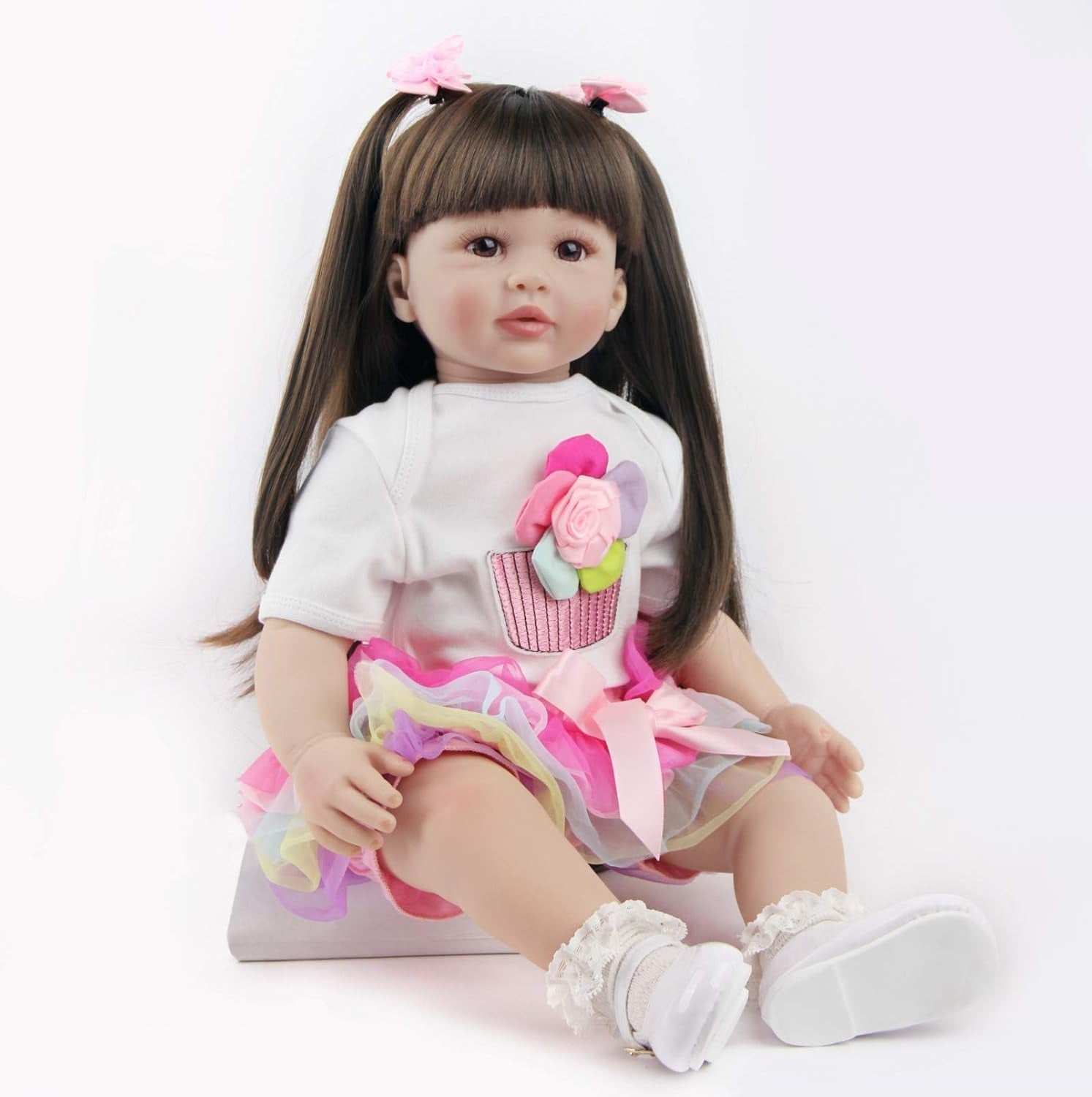 ZIYIUI 24 tums Reborn Baby Dolls, naturtrogna mjuka kroppsdockor, 60 cm handgjorda Reborn Baby Dolls, julklappar