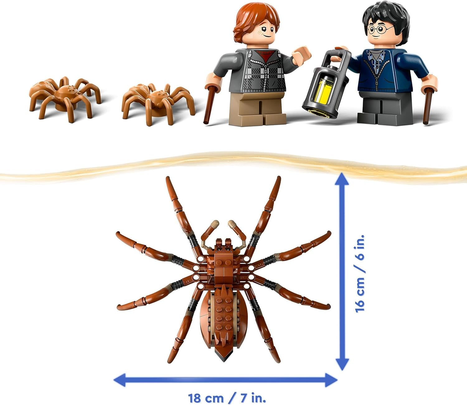 LEGO Harry Potter Aragog i den förbjudna skogen, Spider Fantasy-lekset, mytisk varelse, 2 minifigurer, magisk present till pojkar, flickor och fans i åldern 7+ 76434 Byggset Besuche den LEGO-Store