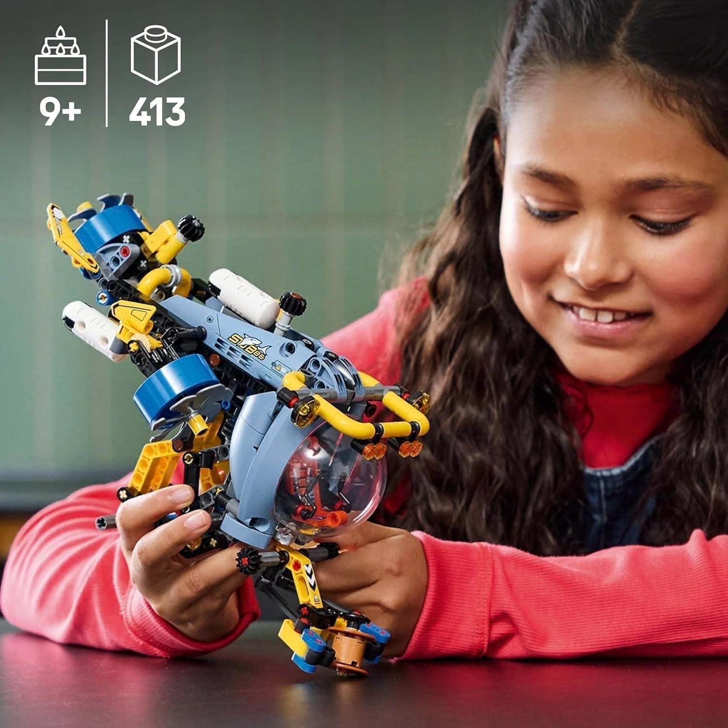 LEGO Technic Deep Sea Explorer Ubåtsbyggande leksak för barn 9 år gamla pojkar och flickor Kreativa födelsedagspresentidéer Byggbart fordon med roterande propellrar 42201 Byggset Besuche den LEGO-Store