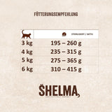 Shelma Wet cat food Megapack med nötkött, kalkon, kyckling och anka - Komplett spannmålsfritt foder med hög kötthalt - 40 x 85 g (3,4 kg)