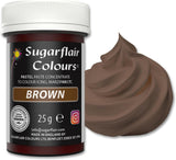 Sugarflair brun matfärgspasta, högkoncentrerad pastellfärgad matfärg för smörkräm, fondant, royal glasyr, tårtdekorationer och mer! Livlig matfärg! - 25 g