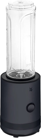WMF Küchenminis Smoothie-To-Go, Mini Standmixer Mit Zwei Mix-/Trinkbehältern 0.6L, Mixer Hochleistungsmixer 300 W, Edelstahl Matt, Schwarz Kitchen Naty Shop Deep Black