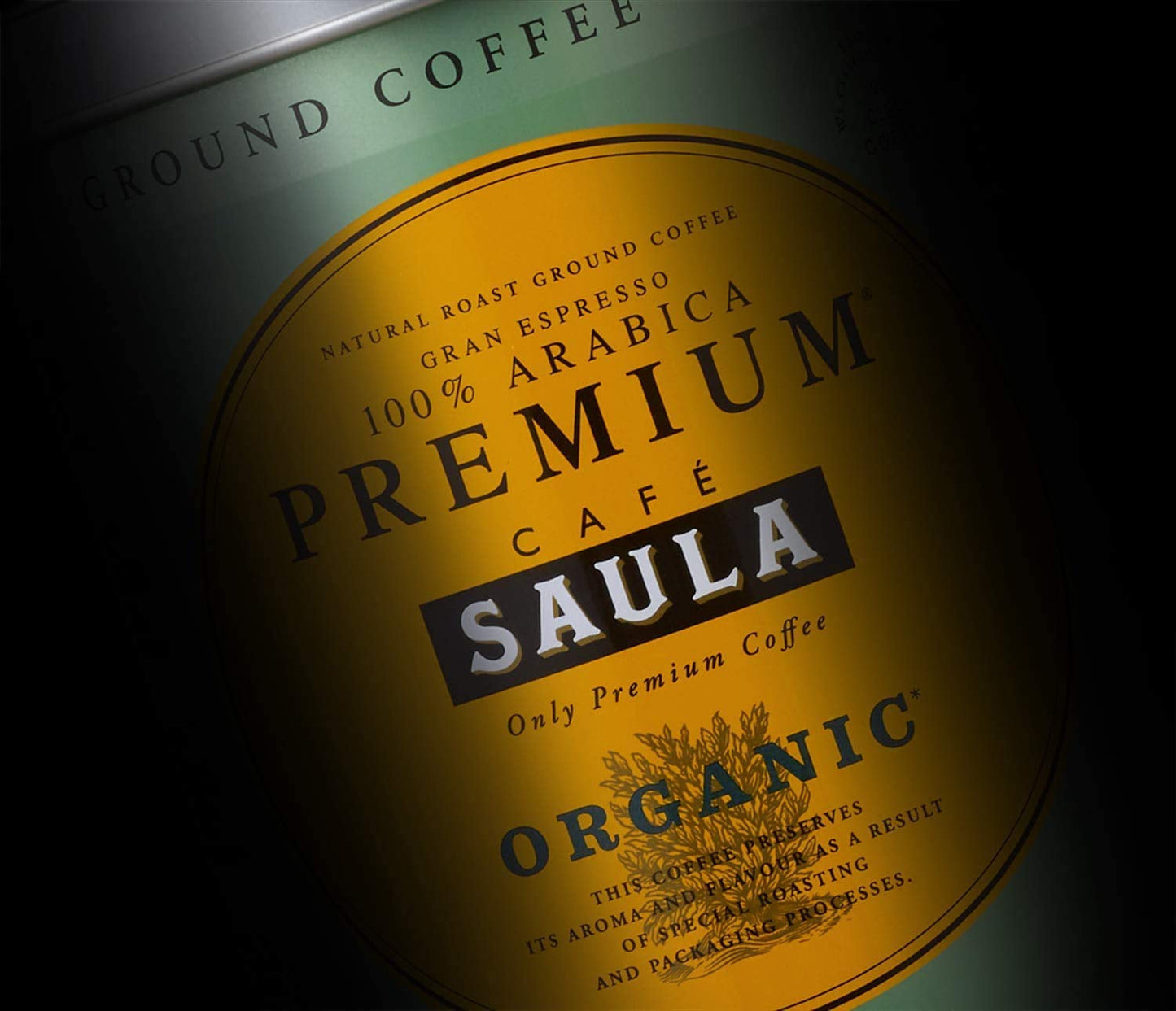 Saula premium coffee beans, pack of 2 boxes x 500g. 100% ekologisk Arabica