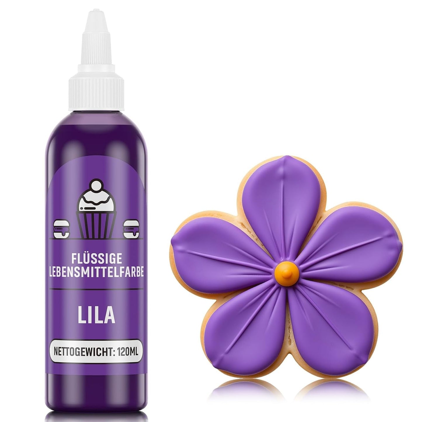 Röd matfärg 120 ml, högkoncentrerad och sockerfri flytande matfärg för bakning, kakor, makroner, glasyr, fondant, kakor, munkar