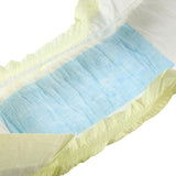 CutiePlusU vuxenblöjor, 10-pack inkontinenstrosor för engångsbruk med öglor för kvinnor och män, maximal absorptionsförmåga över natten - gul (medelstorlek 71-96 cm)