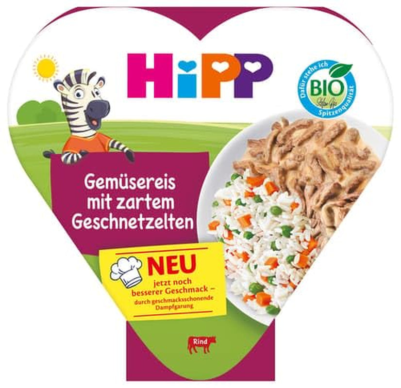 Ris med grönsaker och skivat mört kött 250g