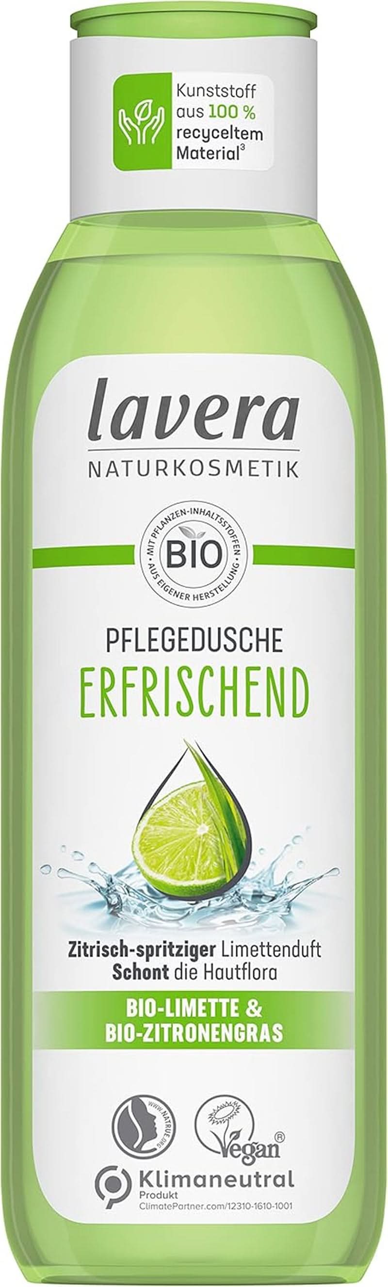 Lavera, Uppfriskande duschgel med organisk lime, 250 ml Dusch och bad Naty Shop