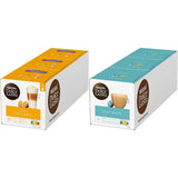 NESCAFÉ Dolce Gusto Latte Macchiato Vorratsbox 90 Kaffeekapseln & Flat White, 48 Kaffeekapseln, Arabica och Robusta Bohnen