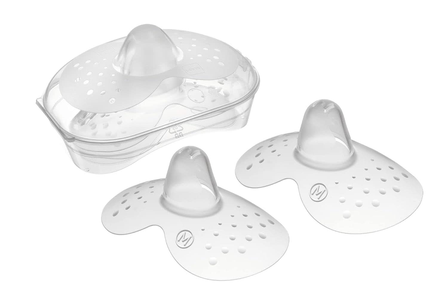 MAMMA | Bröstskydd - Set med 2 silikonbröstkuddar (storlek L, 23mm) Tillbehör Mat och amning Bebe Naty Shop 2 st (förpackning med 1)