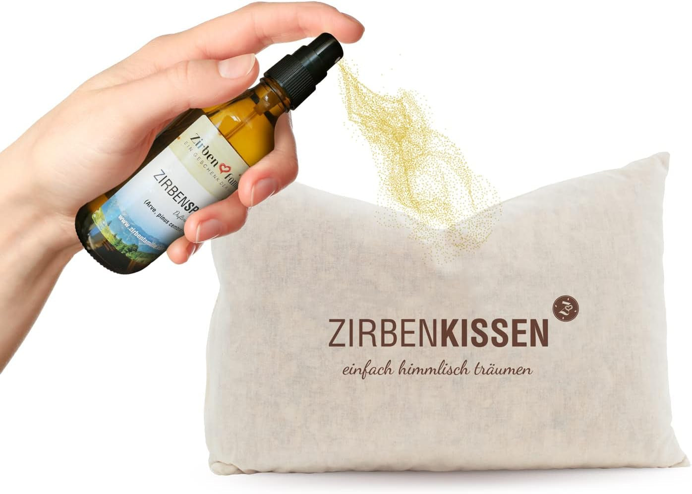 schweizisk furu familj schweizisk furu kudde Helt enkelt himmelskt drömmande 30X20 cm, trä, naturlig, 1 st (1 pack) Naty Shop standard kuddar