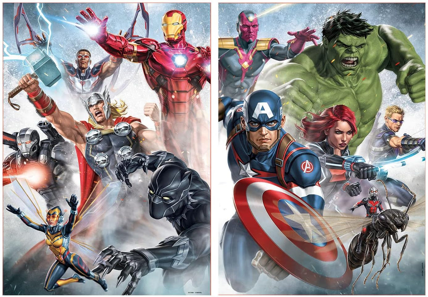 Educa - Pussel 500 bitar för vuxna | Marvel Avengers 2 X 500 pusselbitar för vuxna och barn från 11 år, superhjältar, pusselset (17994) Puzzle Naty Shop
