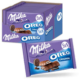 Milka & OREO bars – alpin mjölkchoklad med knapriga bitar av OREO kex i mjölkgrädde – 13 x 185g
