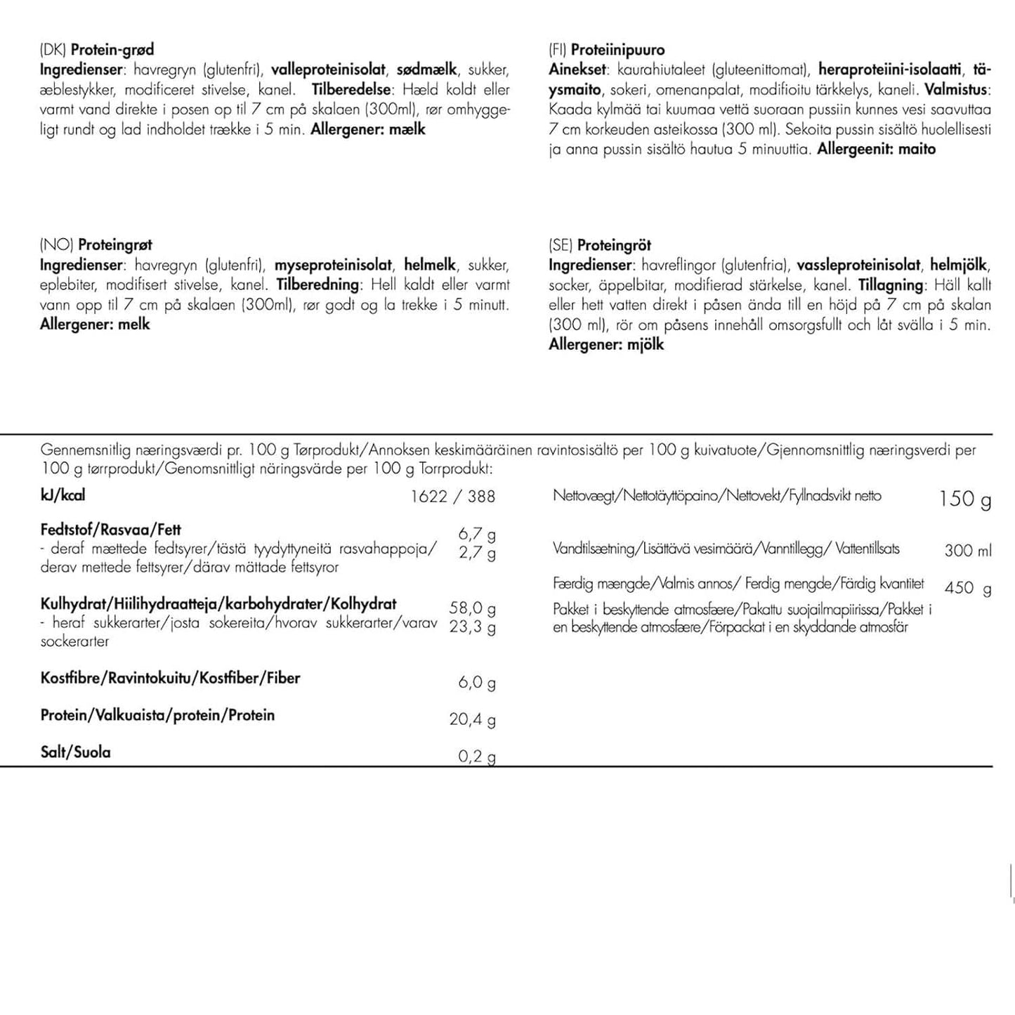 Proteingröt TREK'N EAT Spannmål Naty Shop