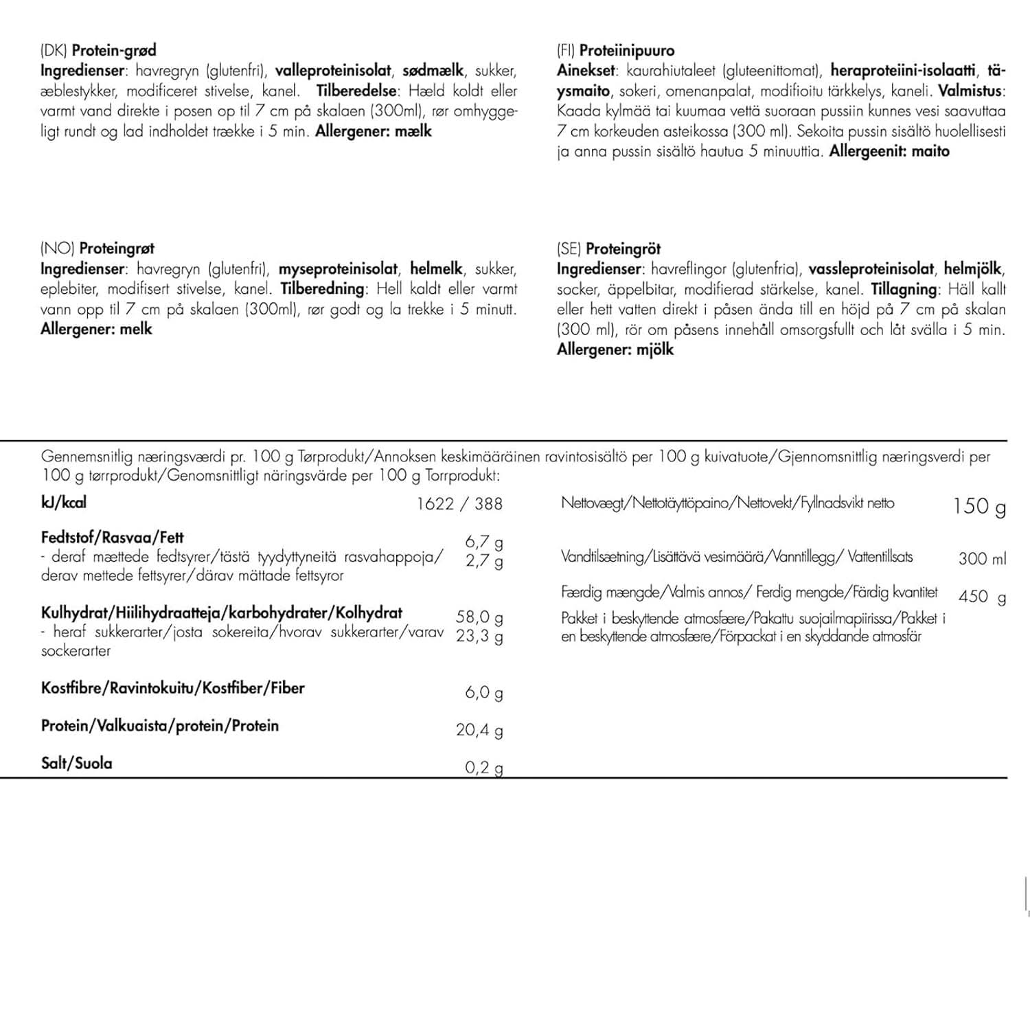 Proteingröt TREK'N EAT Spannmål Naty Shop