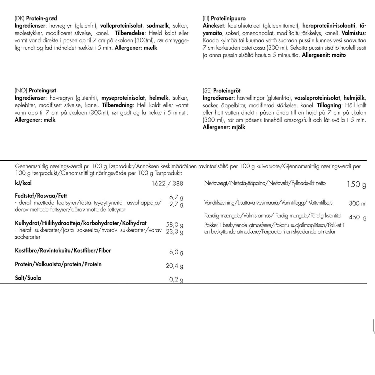 Trek'n Eat Protein Gröt – Proteinrik frukost för utomhusbruk | Frystorkat bord för camping, vandring och expeditioner | Mätning, snabb att förbereda, perfekt för resor