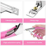 Falska Naglar 500st Naturlig Färg Konstgjorda Falska Naglar 10 storlekar DIY Akryl Med Box Nagelborste Nagelbandsskjutare Nagelfil
