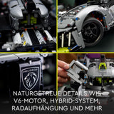 LEGO 42156 Technic Peugeot 9X8 24H Le Mans Hybrid Hypercar Legendarisk racerbil Vuxenmodell Kit 1:10 Motorsportbil Samlarobjekt för avancerade spelare Byggsatser Besuche den LEGO-Store