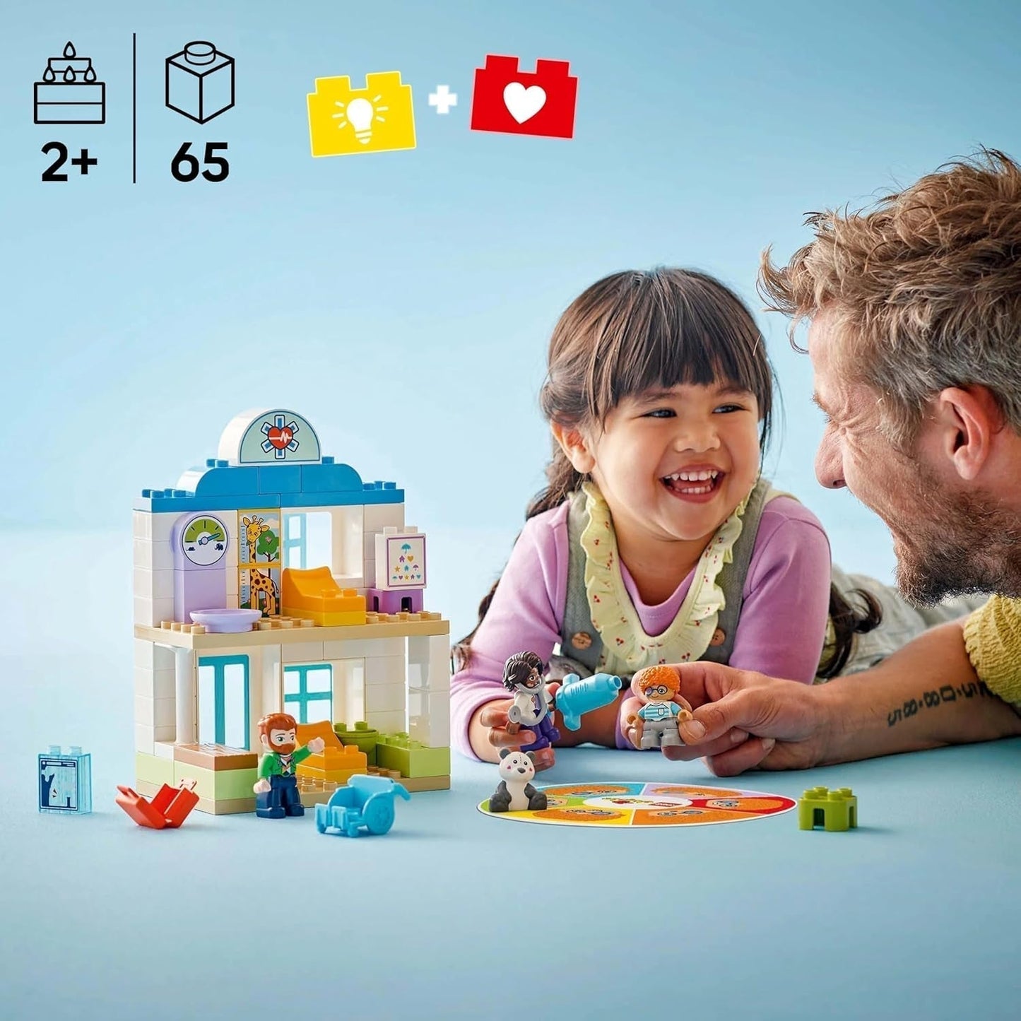 LEGO DUPLO Town Första besöket hos läkaren, Byggleksak, Leksats för att främja finmotorik, Present till småbarn 2 år, Pedagogisk leksak, Rollspel på sjukhus 10449 Byggset Besuche den LEGO-Store