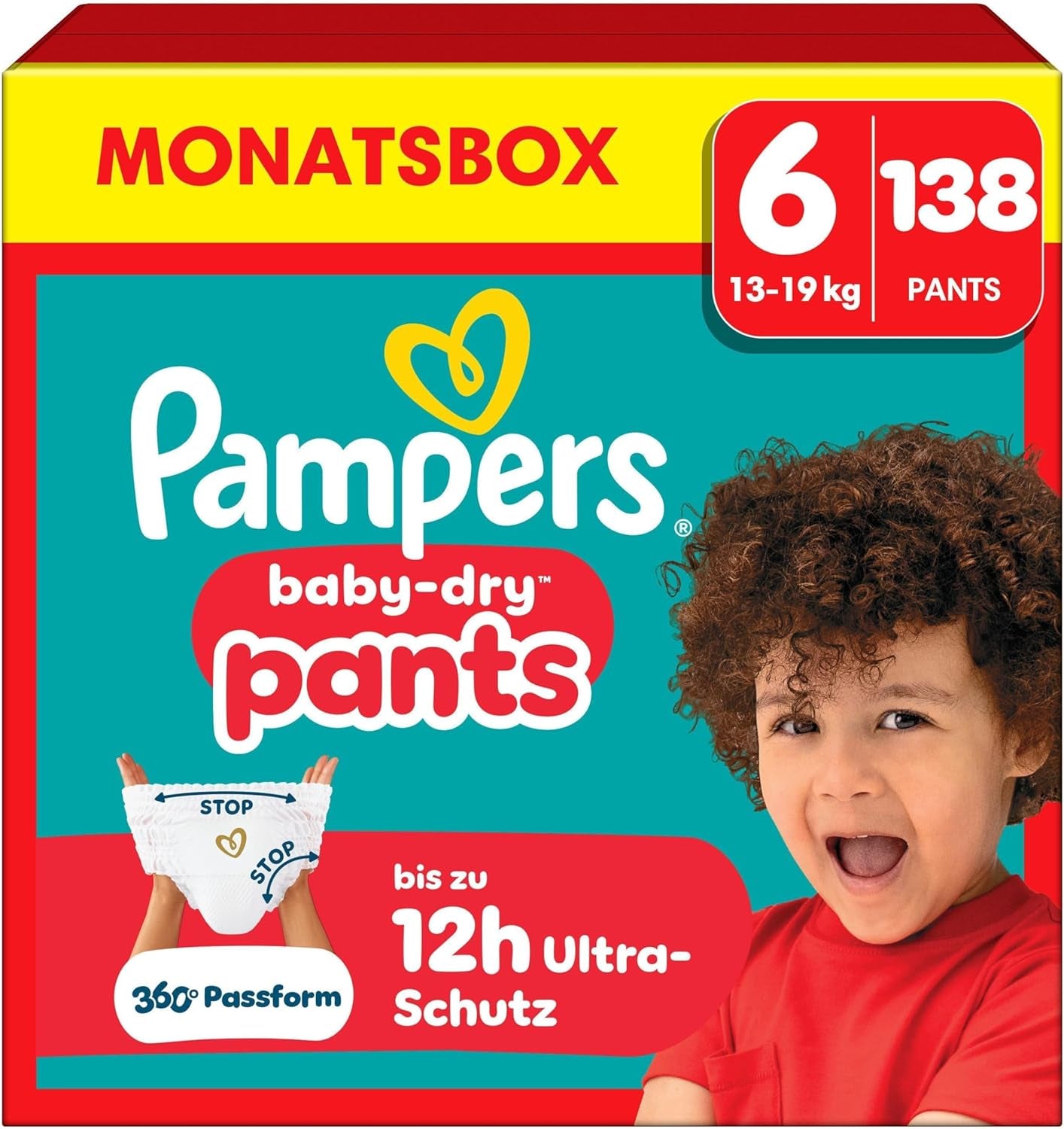 Pampers Baby-Dry Pants Größe 5, 160 Stück, 11kg-17kg, 360° auslaufsichere Passar dag och natt