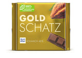 Ritter Sport - Gold Treasure - 11 x 250g, Fin mjölkchoklad med karamellbitar, Klassisk choklad att dela med vänner, 11 barer x 250g