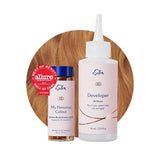 Permanent hårfärgsuppsättning 100 % grå täckning Hemfärgning 0 % Ammoniak Hårfärger Flerdimensionella hårfärger Professionella hårfärger Naty Shop Hårfärgning Medium Blond Strawberry 8Gc