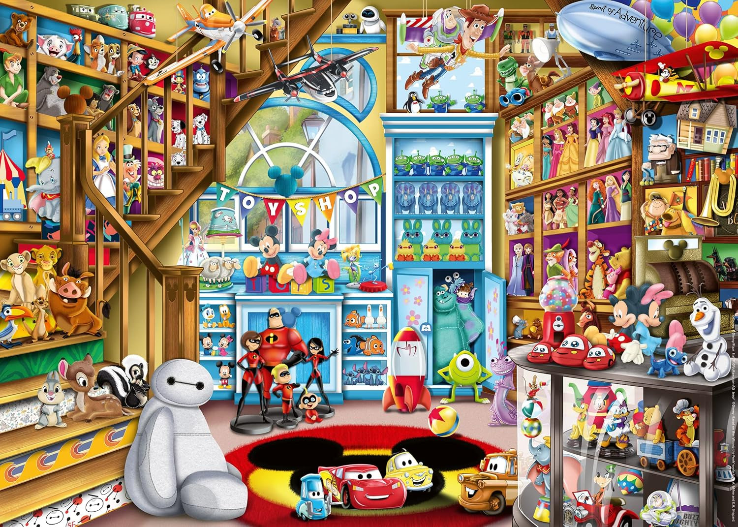 Ravensburger Pussel 12000527 - I leksaksaffären - Disney 1000 bitars pussel för vuxna och barn från 14 år Pussel Naty Shop Gammal version