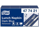 Tork Linstyle 509542 svarta cocktailservetter, 1/4-vikt, 1 lager, 23,8 x 23,8 cm, 1 x 100 servetter