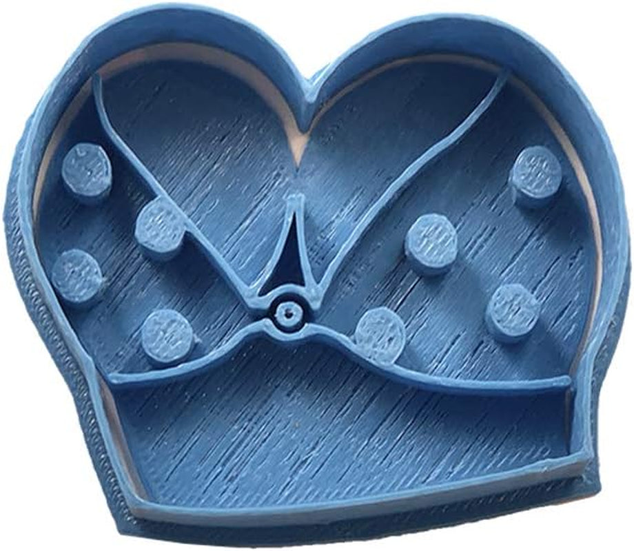 Tillfällen: Bröstformad kexform, blå, 8 x 7 x 1,5 cm