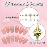 400 st Stern Nail Charms Guld Silver, Charms Nägel Zubehör, Nagel Deko, Nail Art Zubehör, Nagel Charms, Nagel Steine, Nageldesign, Charms Für Nägel