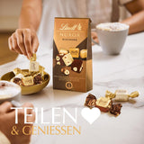 Lindt Choklad | Mix för påse NUXOR | 103g | Gianduja krämiga chokladkuber i tre sortiment med rostade hela hasselnötter | Choklad present