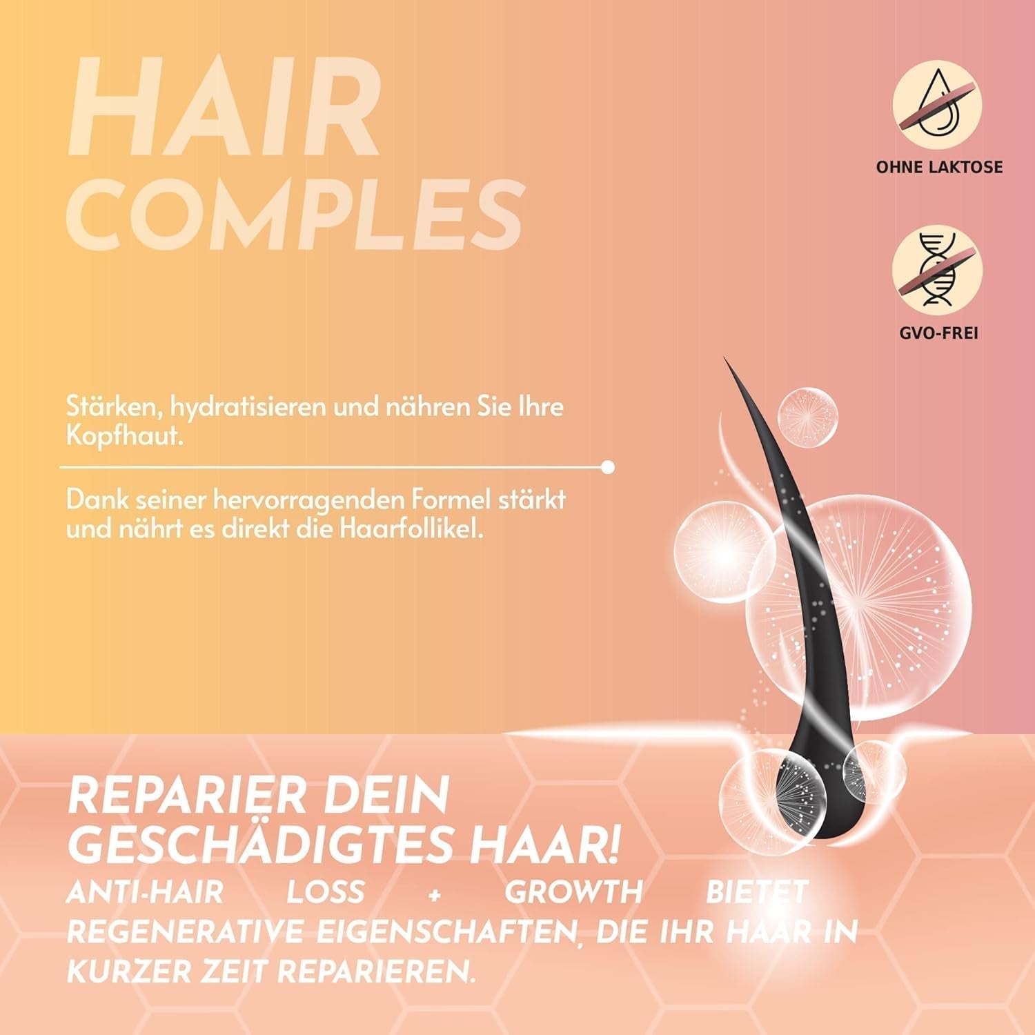 Healthy Fusion Haircomplex, effektiv mot håravfall, 30 kapslar Hårvård Naty Shop