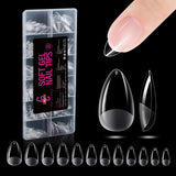 504st Ballerina Medium Gel Nageltyper: Gel Nail Tips PMMA False Nails Nagelförlängningar Konstgjorda naglar 12 storlekar