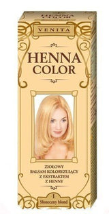 Henna Color 111 Natural Conditioner för blont hår Hårfärg Natural Hårfärgningseffekt Henna Eco Hårfärgning Naty Shop Ljusblond 75 Ml (1 förpackning)