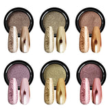 Saviland Chrome Nail Powder Set - Pink Laser Chrome Nail Powder Mirror Effect Laser Nail Art, Nail Glitter Manikyr Dekorativt pulver med svamppinnar, Nail Glitter Powder Nagelsalong