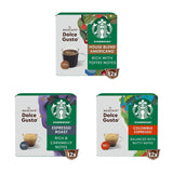 STARBUCKS Probierset, Espresso-Varianten av Nescafé Dolce Gusto Kaffeekapseln 6 x 12 (72 Kapseln) - Exklusiv bei Amazon