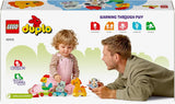 LEGO DUPLO djurtåg, leksakståg med hjul, kreativt byggande och återuppbyggande av djurfigurer, pedagogisk leksak för småbarn, födelsedagspresent för djurälskare Flickor och pojkar 1½ år gamla 10412 Byggset Besuche den LEGO-Store